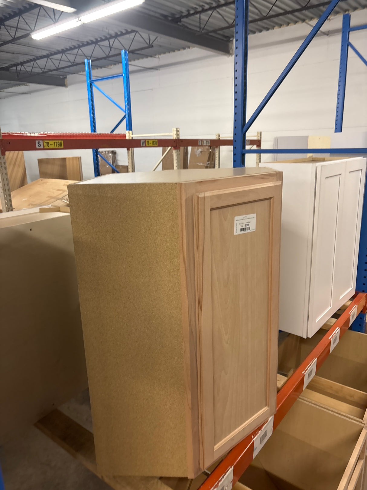 Hampton Assembled 24x36x12 in. Wall Diagonal Cabinet in Unfinished Beech