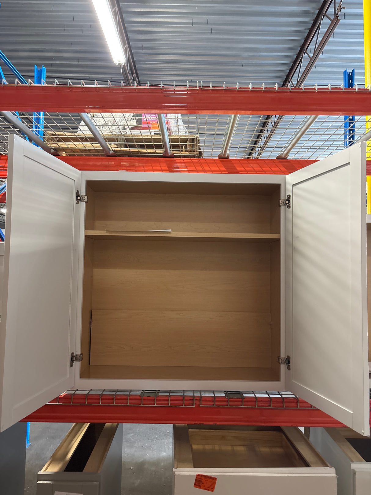 Courtland Polar White Finish Laminate Shaker Stock Assembled Wall Kitchen Cabinet 36 in. x 36 in. x 12 in.