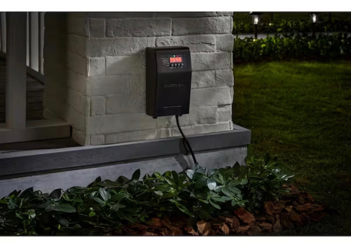 Low-Voltage 120-Watt Plastic Housing Landscape Lighting Transformer with Dusk to Dawn Operation