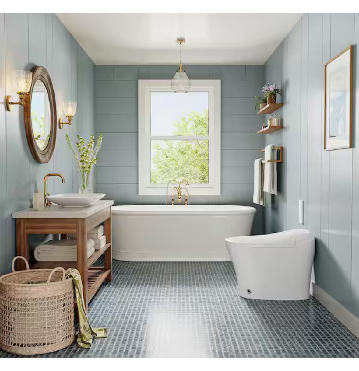 1/1.27 GPF Tankless Elongated Smart Toilet Bidet in White with Dual Flush System, Auto Flush, Heated Seat and Remote