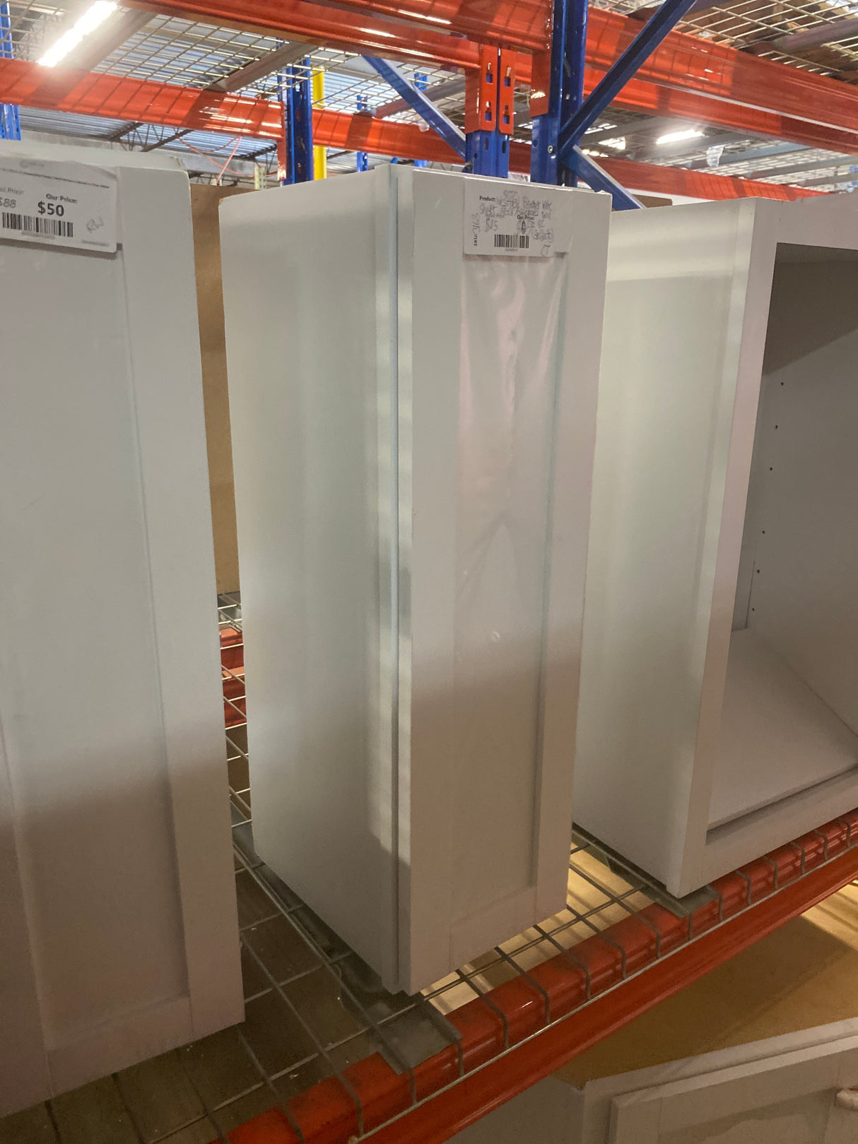 Westfield Feather White Wood Shaker Stock Assembled Wall Kitchen Cabinet (9 in. W x 30 in. H X 12 in. D)