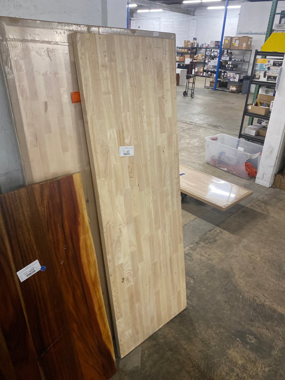 6 ft. L x 25 in. D Unfinished Hevea Solid Wood Butcher Block Countertop With Square Edge