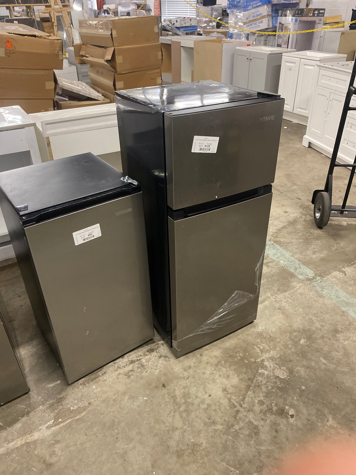 4.5 cu. ft. 2-Door Mini Refrigerator in Platinum Steel with Freezer