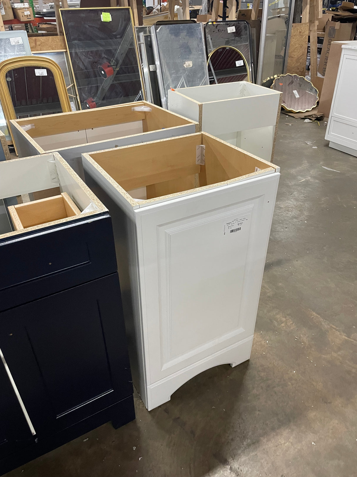 19 in. W x 18 in. D x 34 in. H Single Sink Freestanding Bath Vanity in White without Top