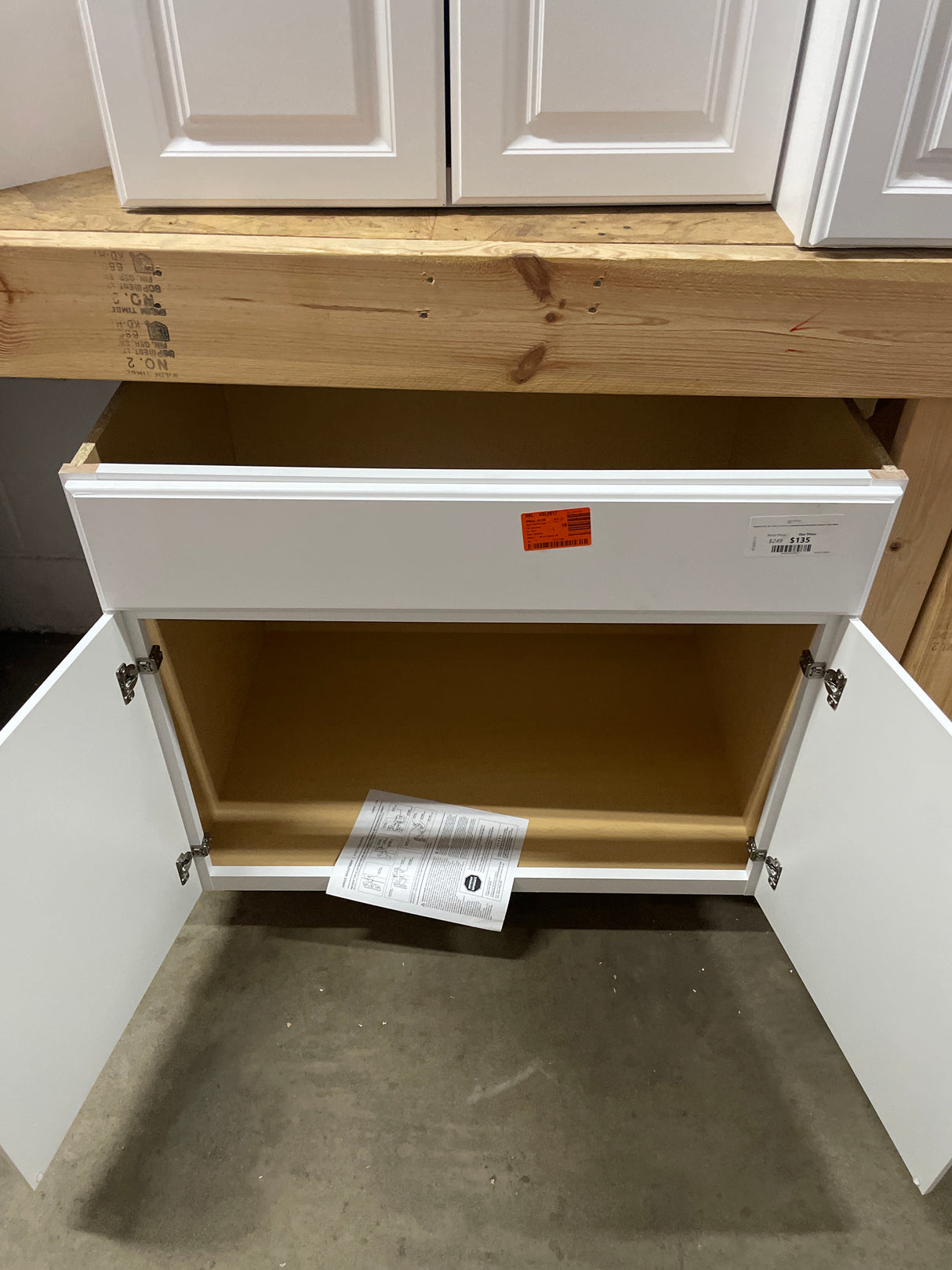 Hampton 36 in. W x 24 in. D x 34.5 in. H Assembled Sink Base Kitchen Cabinet in Satin White