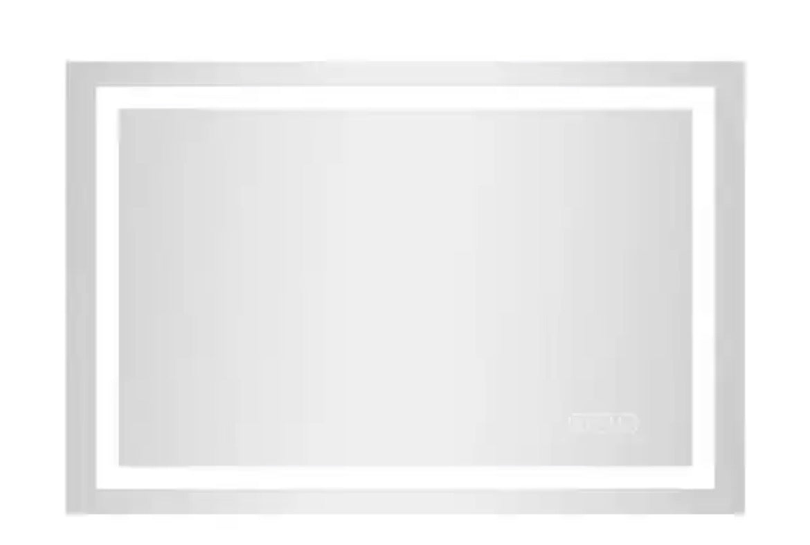 24 in. W x 36 in. H Frameless LED Mirror Anti-Fog Dimmable 3-Color Shatterproof Wall Mounted Bathroom Vanity Mirror