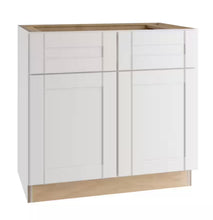 Load image into Gallery viewer, Richmond Verona White Plywood Shaker Ready to Assemble Base Kitchen Cabinet with Soft Close 36 in.x 34.5 in. x 24 in.

