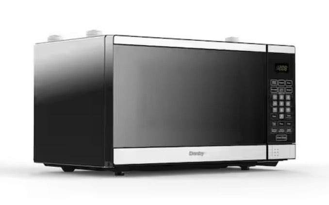 Designer 17.8 in. W 0.7 cu. ft. Auto Cook 700-Watt Countertop Microwave in Stainless Steel