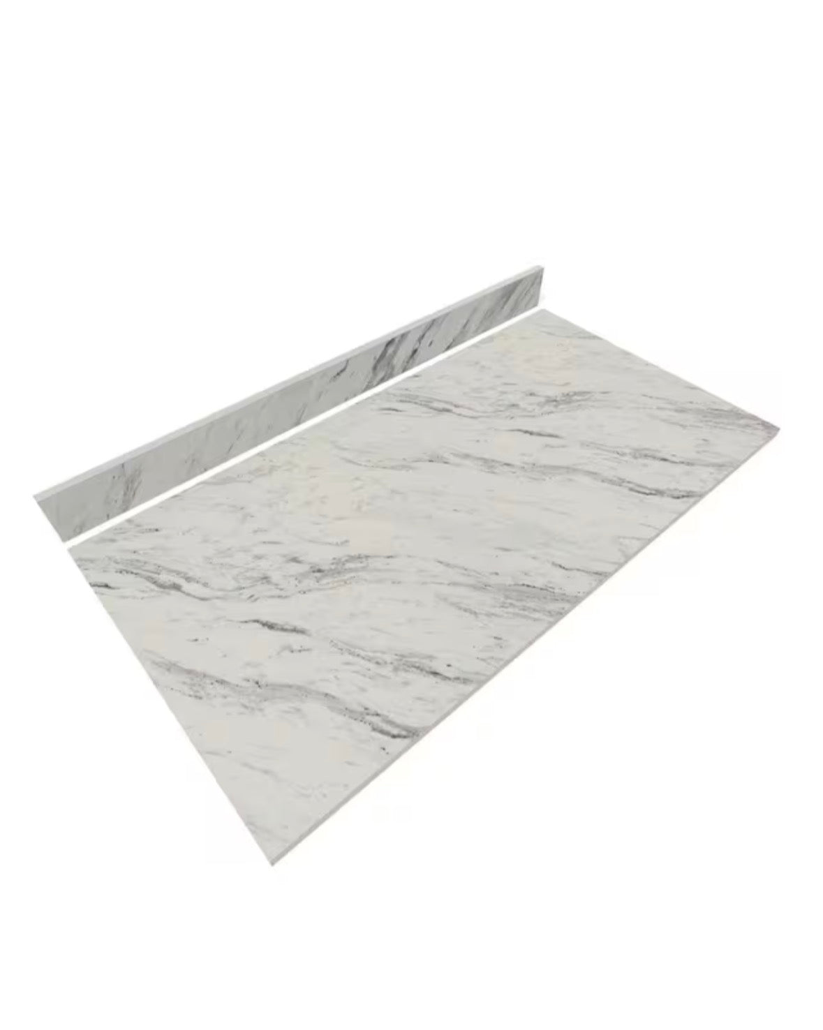 4 ft. L x 25 in. D Engineered Composite Countertop in Calcutta Blanc with Satin Finish