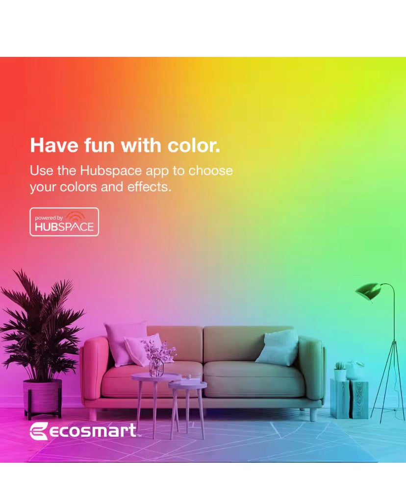 12in. Plug-In and Direct Wire RGBWIC Dynamic Color White Integrated LED Linkable Under Cabinet Light Powered by Hubspace