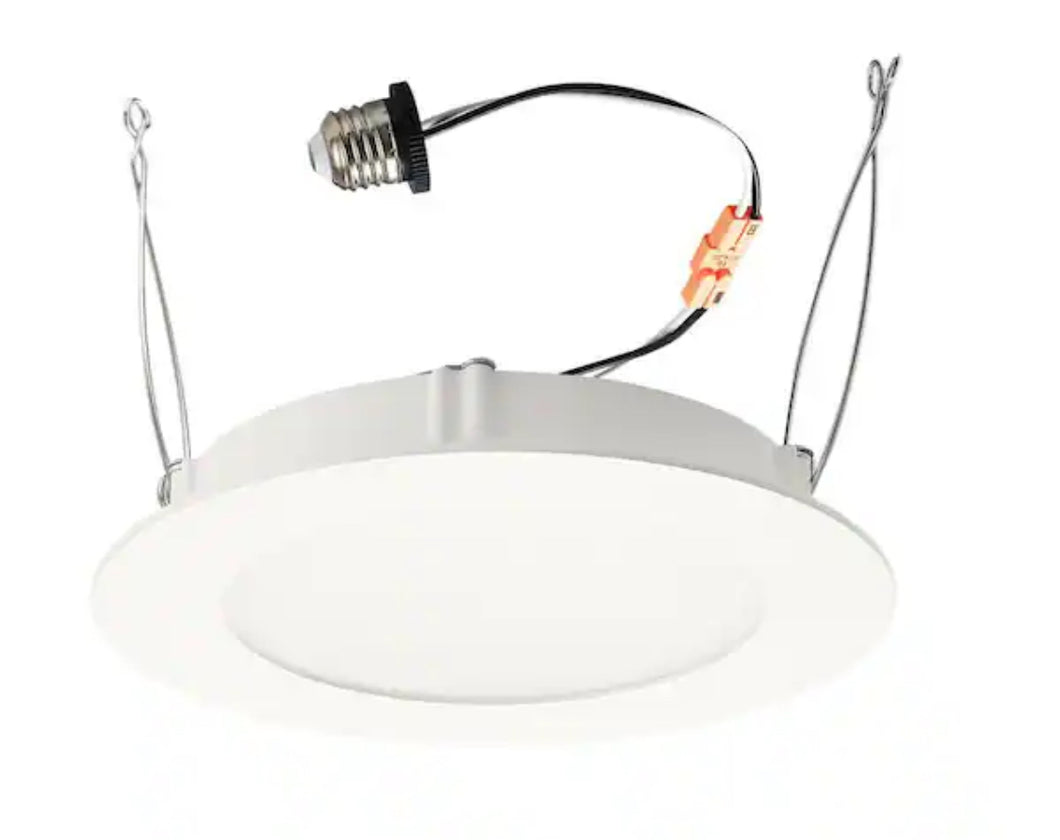 6 in. Selectable CCT Integrated LED Retrofit Ultra-Slim White Recessed Light Trim