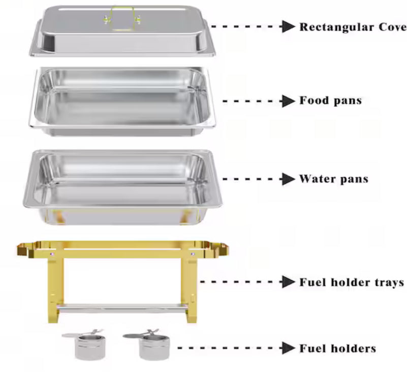 8QT 304 Stainless Steel Chafing Dish Buffet Set