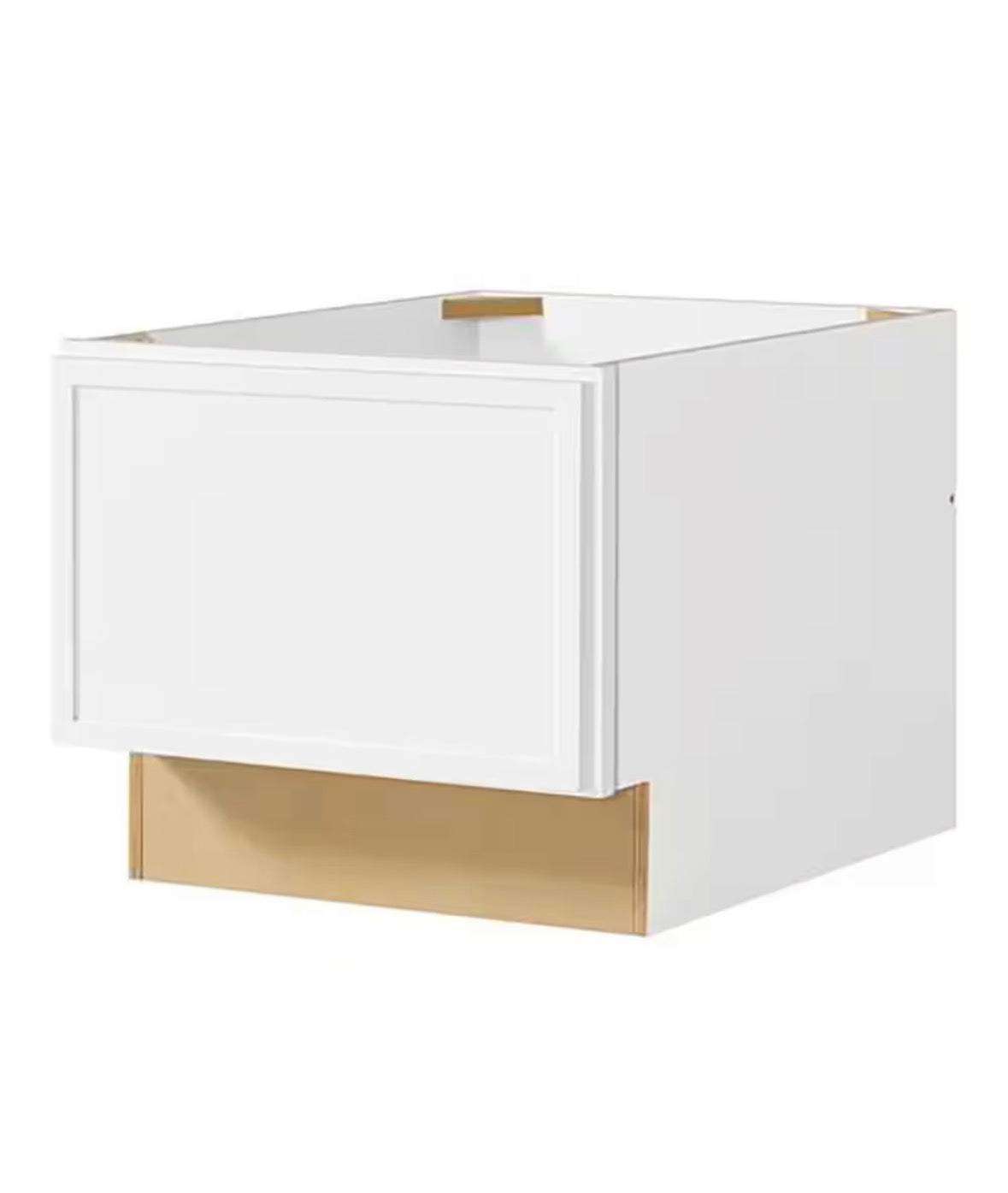 Leyton 18 in. W x 24 in. D x 16.5 in. H Ready To Assemble Plywood Slim Shaker Drawer Bench Base Cabinet in Alpine White