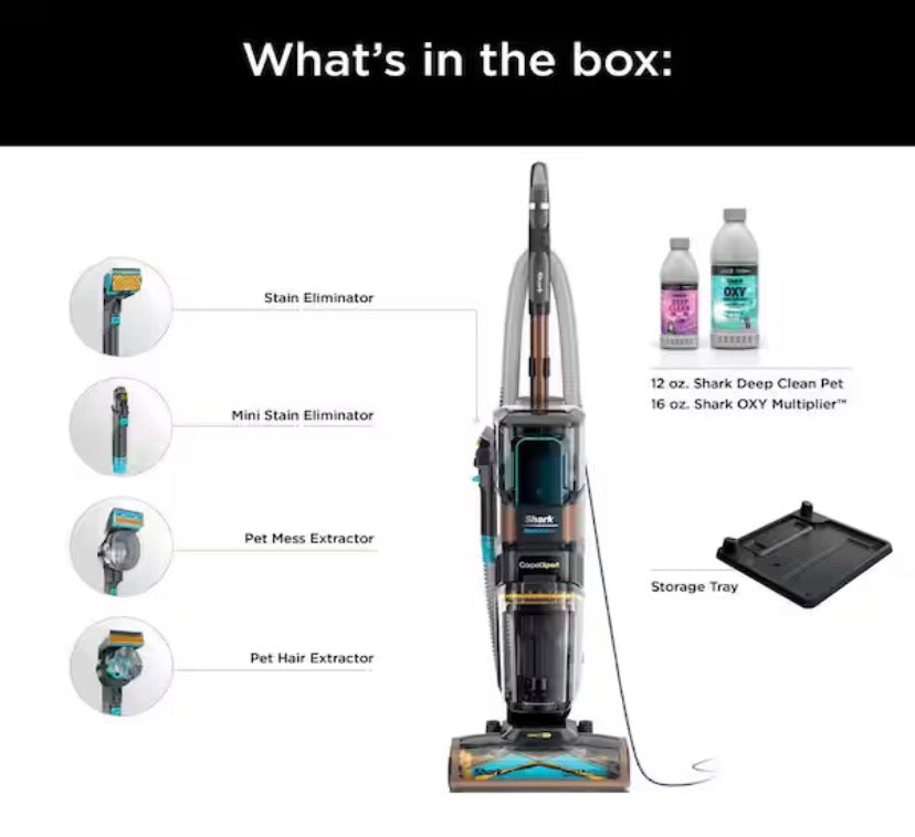 Carpetxpert Hairpro Pet with StainStriker, Corded Deep Rug and Upholstery Upright Carpet Cleaner in Metallics