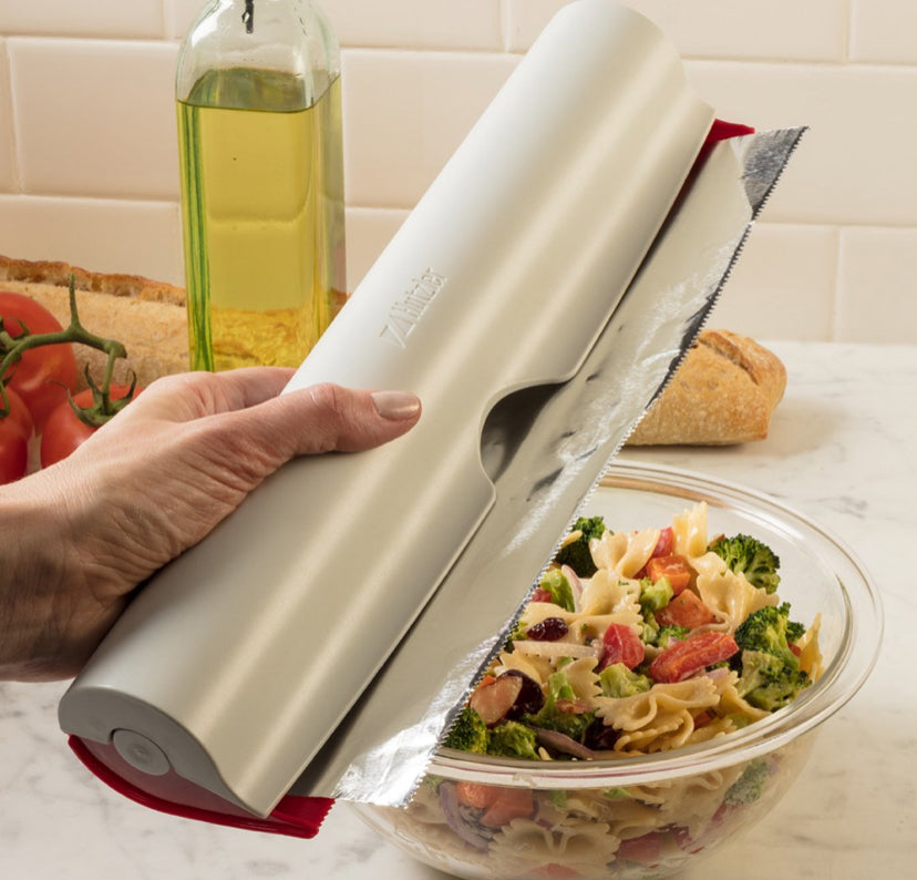 Hutzler Refillable Wrap Dispenser, Gray, 13" x 3.25" x 1.75"