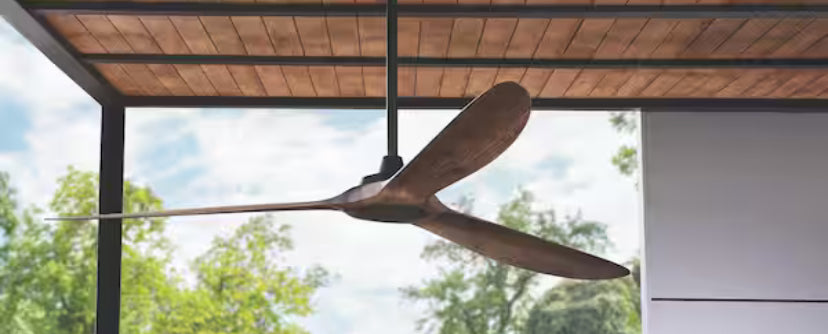 Tager 72 in. Indoor/Outdoor Matte Black Smart Ceiling Fan with Remote Control Powered by Hubspace