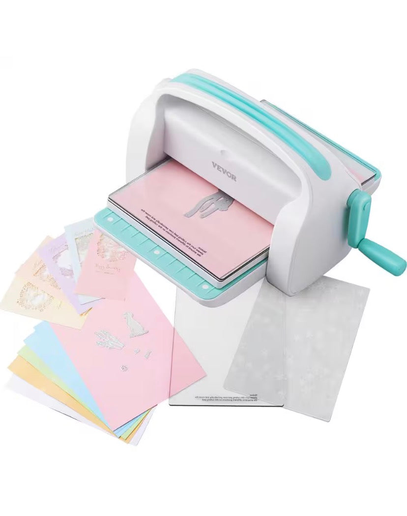 Manual Die Cutting and Embossing Machine, Portable Cut Machines, 9 in. Opening Scrapbooking Machine Full Kit Included