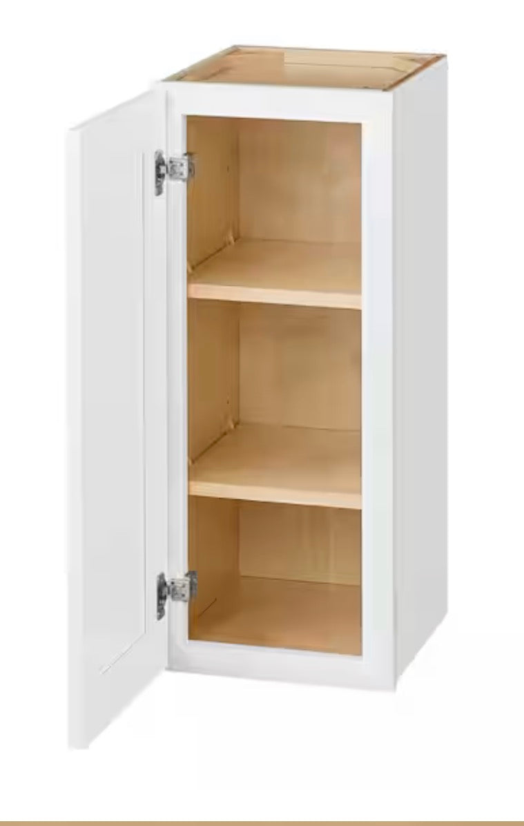 Avondale 12 in. W x 12 in. D x 30 in. H Ready to Assemble Plywood Shaker Wall Kitchen Cabinet in Alpine White