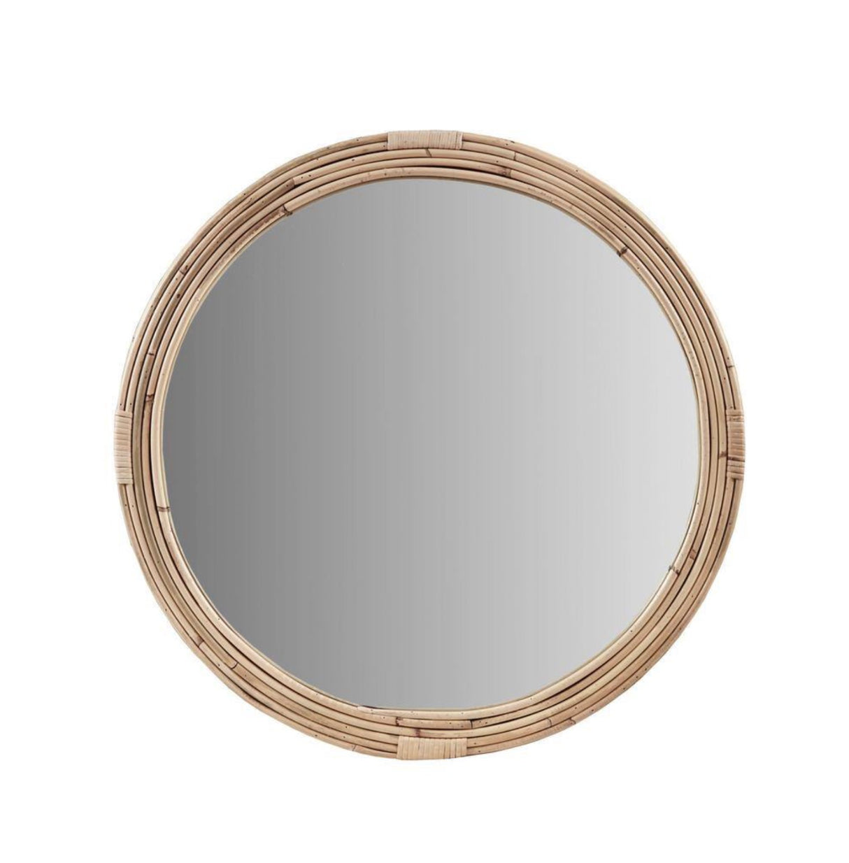 Luna 26 in. W x 26 in. H Natural Wall Mirror