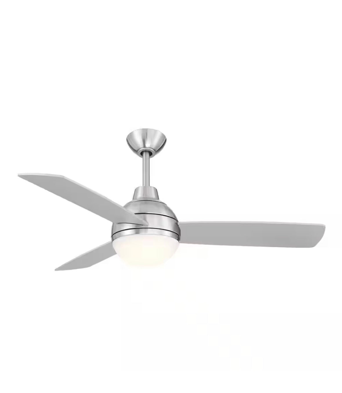 Blaketon 46 in. Indoor/Covered Outdoor Brushed Nickel Modern Ceiling Fan with Tunable LED and Remote Control Included