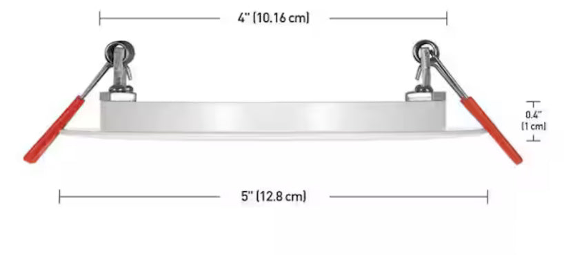 Premium Series 4 in. LED, 2-Level Lumen Select, Ultraslim Canless Recessed Light, Adjustable CCT