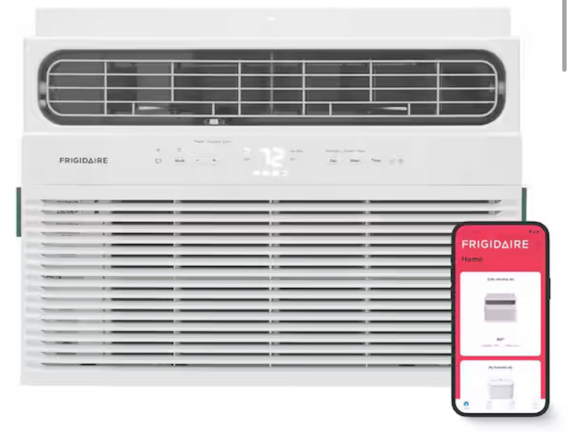 10,000 BTU Window Air Conditioner Cools 450 sq. ft. with WiFi with Remote in White 115V