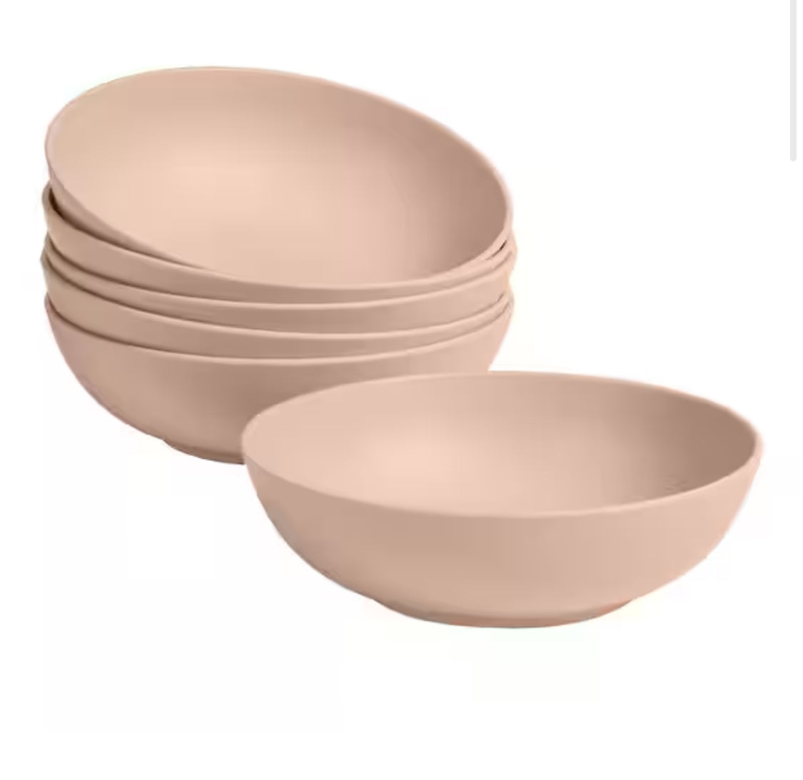 Taryn Melamine Dinner Bowls in Matte Aged Clay (Set of 6)
