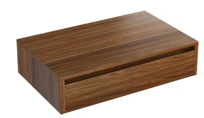 Avancer 36 in. Wall-Mounted Bathroom Vanity Cabinet without Top in Brown Oak