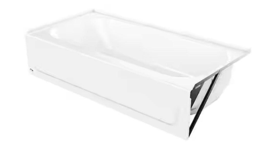 Aloha 60 in. x 30 in. Soaking Bathtub with Left Drain in White