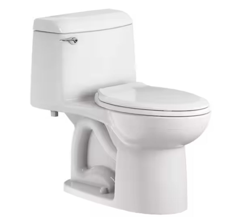 Champion 4 Tall Height 1-Piece 1.6 GPF Single Flush Elongated Toilet in White, Seat Included