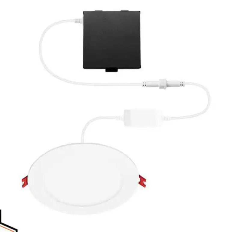 Hubspace LED 4 in Round Smart RBG + Tuneable White Canless Recessed Light for Kitchen Bath Living rooms, White