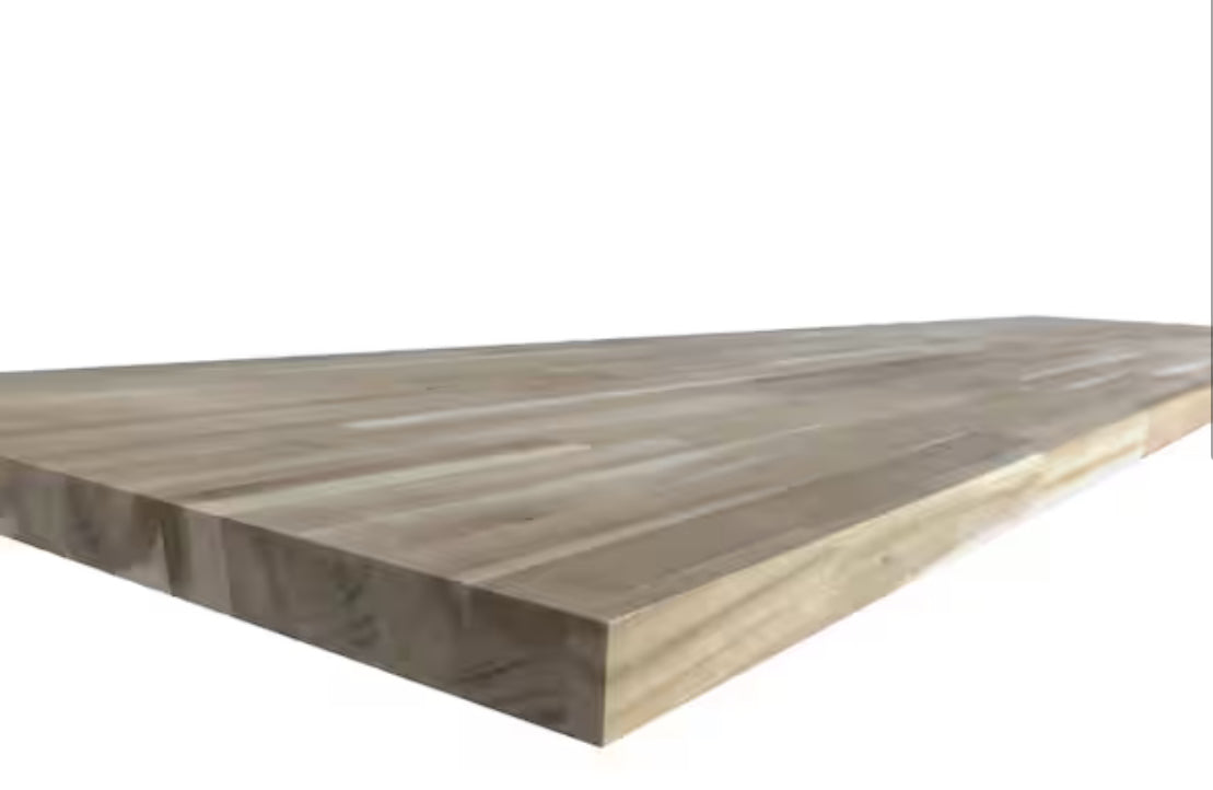 8ft L x 25” D x 1.5” H Unfinished Acacia Butcher Block