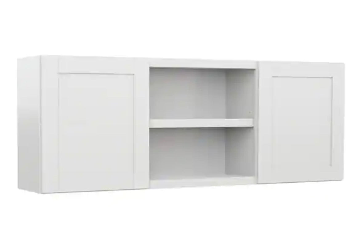 Verona White Shaker Stock Ready to Assemble Wall Kitchen Laundry Cabinet wth Soft Close 60 in. x 23 in. x 12 in.