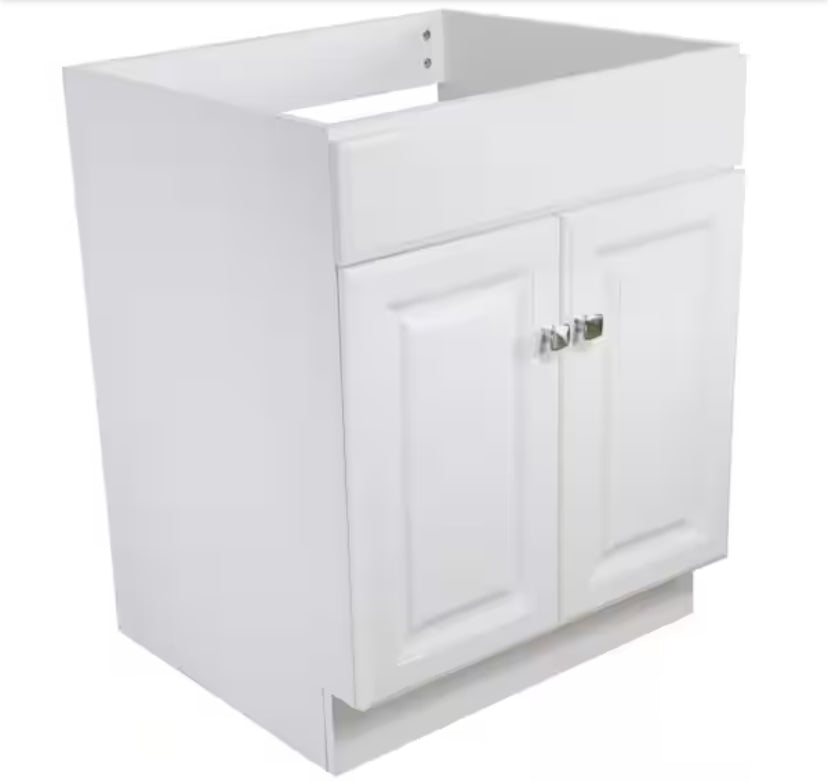 Wyndham 24 in. 2-Door Bath Vanity Cabinet Only in White (Ready to Assemble)