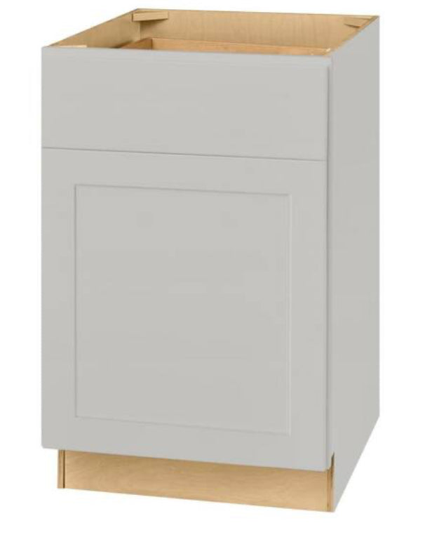 Avondale 21 in. W x 24 in. D x 34.5 in. H Ready to Assemble Plywood Shaker Base Kitchen Cabinet in Dove Gray