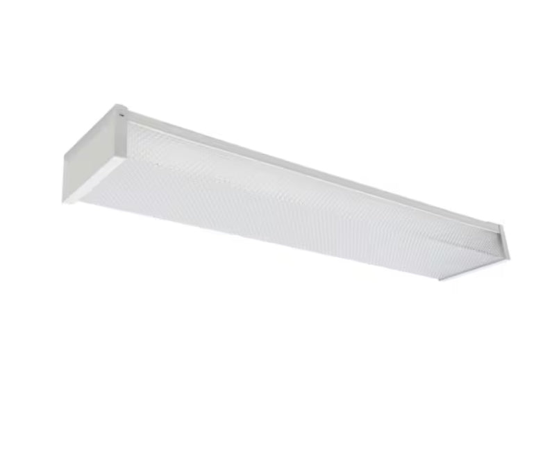 2 ft. 120-Volt 1900 Lumens White integrated LED Wraparound Light with Prismatic Lens