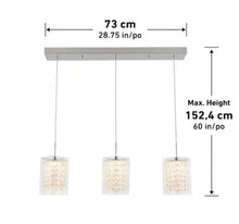 Load image into Gallery viewer, Crystal Cube 13-Watt 3 Light LED Chrome For Kitchen/Dining Room
