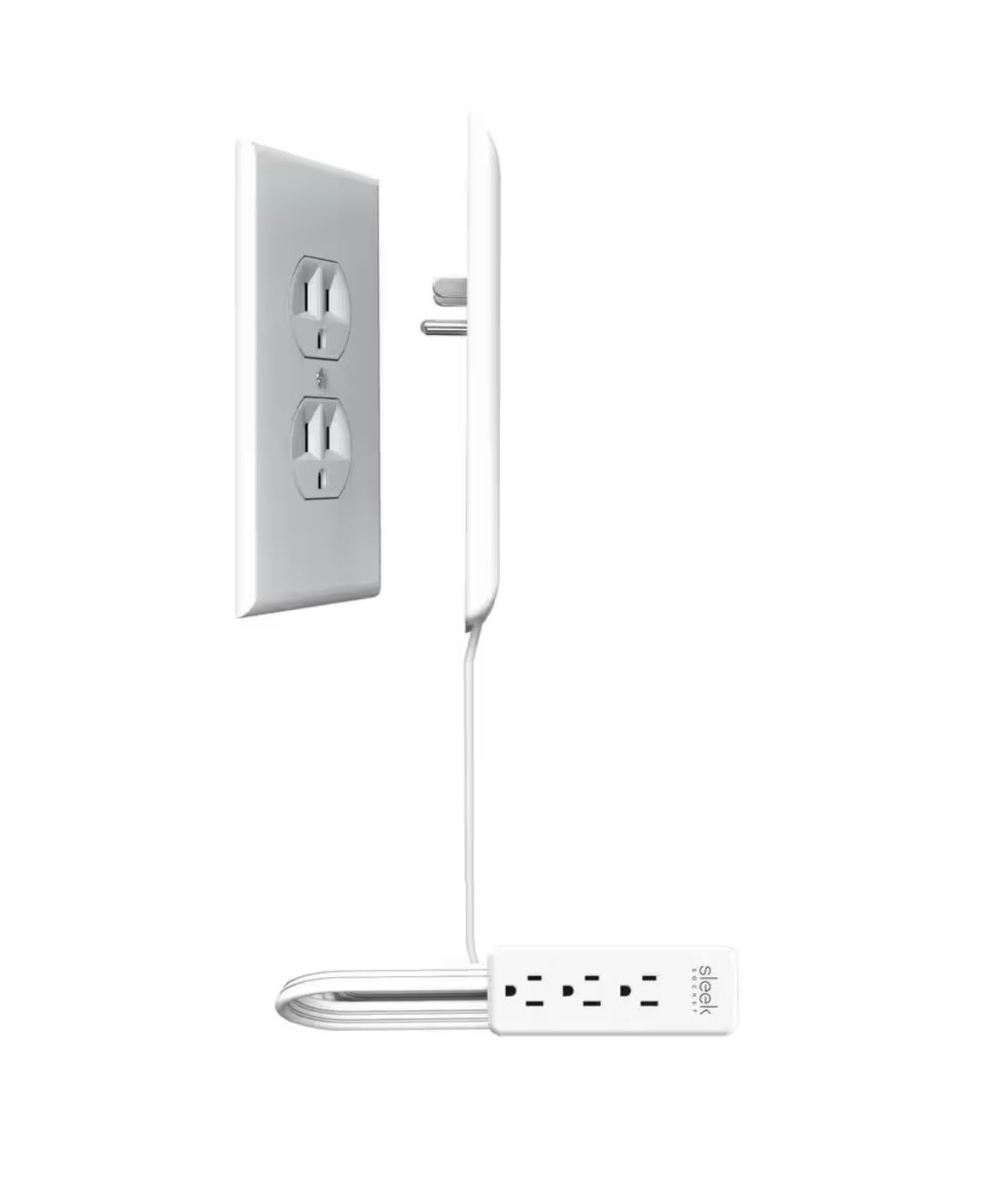 3 ft. 3-Outlet Cord and Plug Concealer with Cord Management Kit