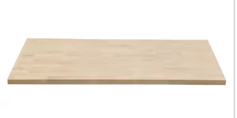 8ft L x 25 in. D x 1.5 in H Unfinished Hevea Butcher Block