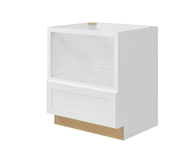 Avondale 30 in. W x 24 in. D x 34.5 in H Ready to Assemble Plywood Shaker Microwave Base Kitchen Cabinet in Alpine White