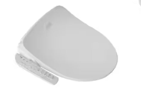 HD-7000 Electric Bidet Seat for Round Toilets in White with Fusion Heating Technology