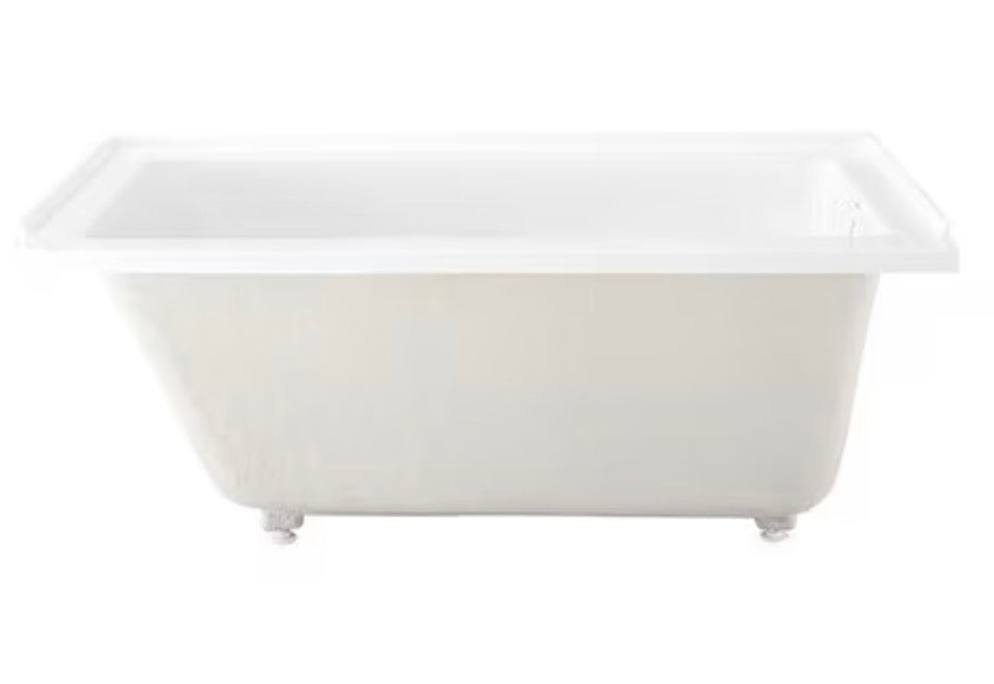 Voltaire 60 x 30 in. Acrylic Right-Hand Drain with Integral Tile Flange Rectangular Drop-in Bathtub in white