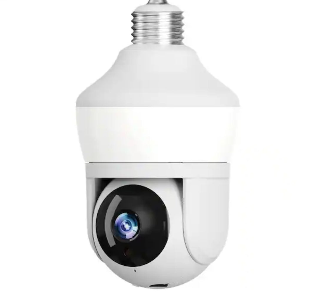 Motion Detecting 360-Degree Indoor/Outdoor Wi-Fi Home Security Camera with Light