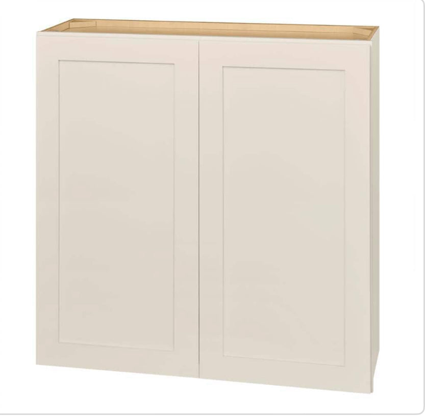 Avondale 36 in. W x 12 in. D x 36 in. H Ready to Assemble Plywood Shaker Wall Kitchen Cabinet in Antique White