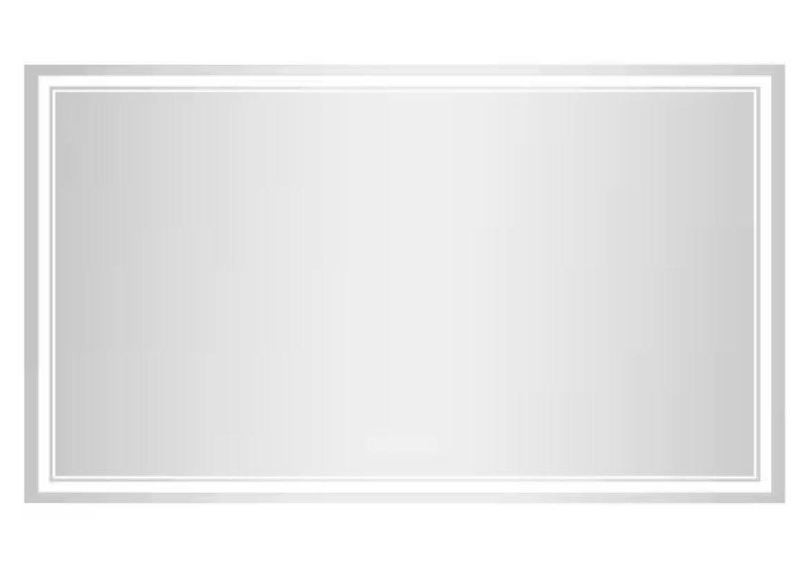 36 in. W x 60 in. H Rectangular Frameless Anti-Fog LED Front Light Backlit Wall Mirror Bathroom Vanity Mirror