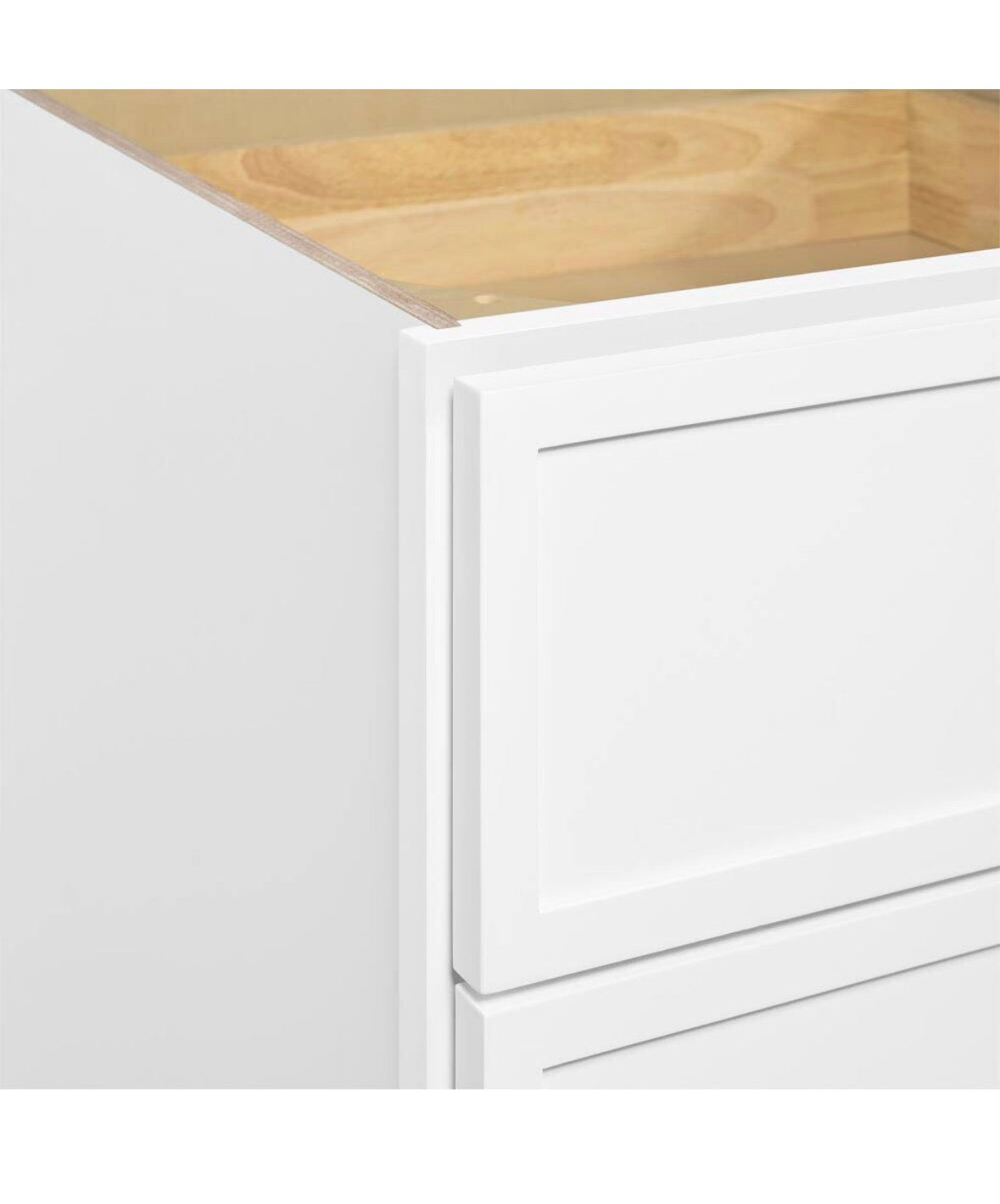 Leyton 24 in. Wx 24 in. D x 34.5 in. H Ready to Assemble Plywood Slim Shaker Drawer Base Kitchen Cabinet in Alpine White