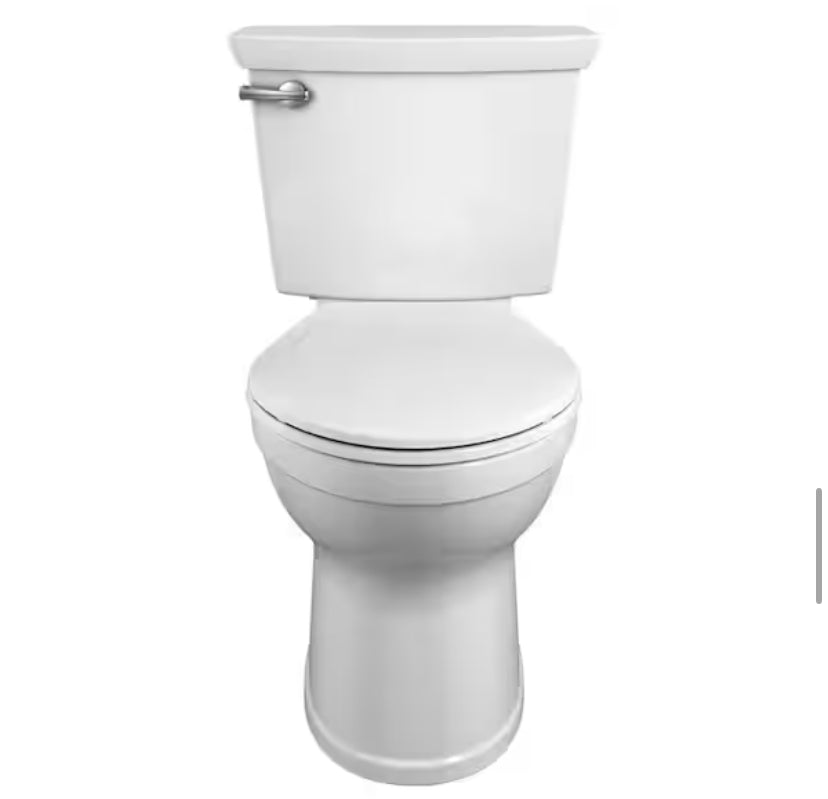 Champion Tall Height 2-Piece High-Efficiency 1.28 GPF Single Flush Elongated Toilet in White Seat Included