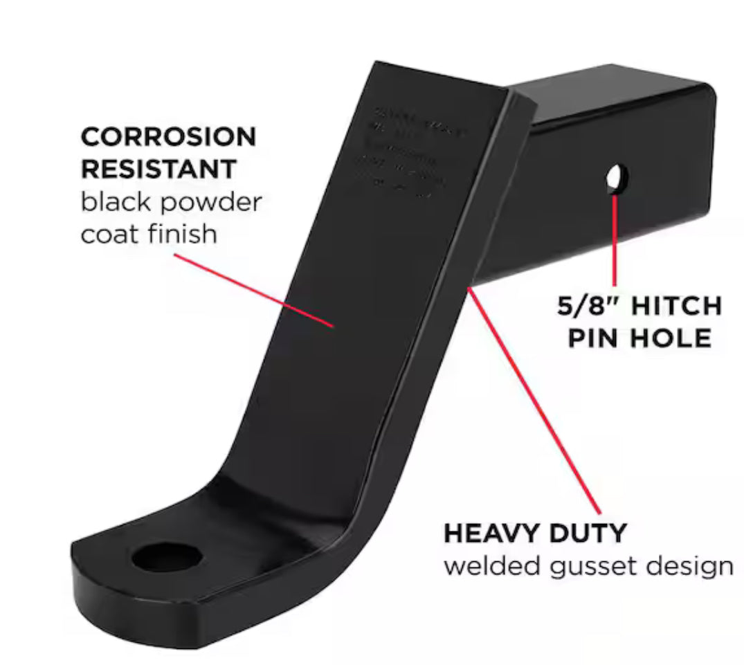 Class V, 21,000 lb., 7 in. Drop x 5 in. Rise x 1-1/4 in. Shank, Trailer Hitch Ball Mount