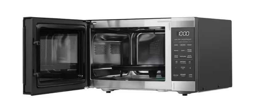 19 in. 0.9 cu. ft. 900-Watt Countertop Microwave Oven in Stainless Steel with Convection and Air Fry