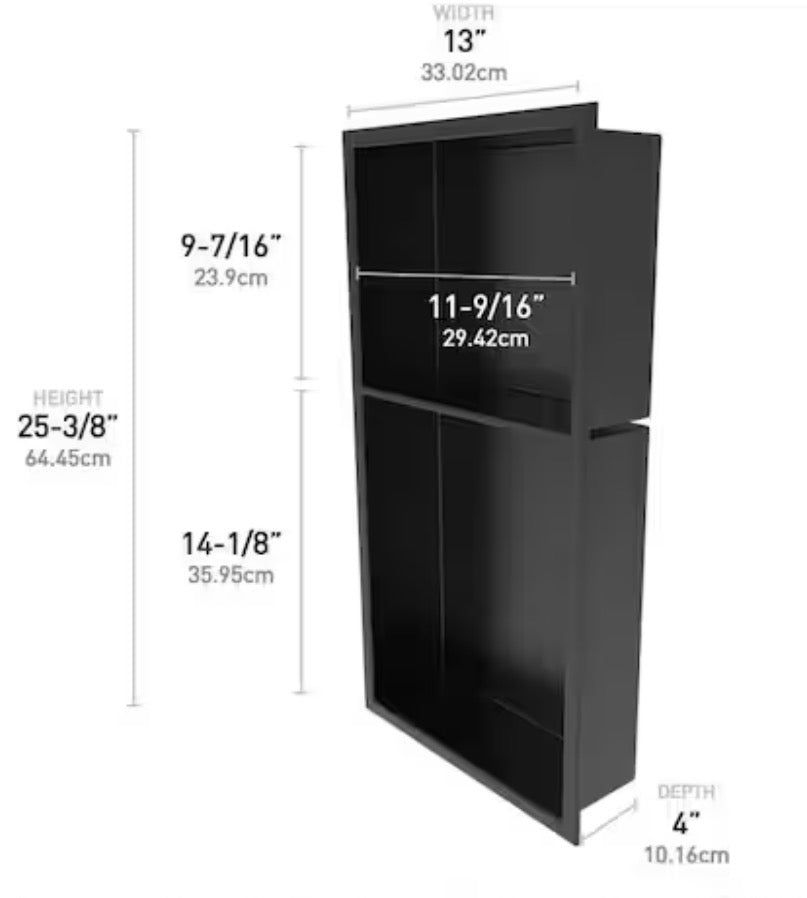 SierraLight 32in. x60in. x 84in. Solid Composite Stone Alcove Shower Combo Kit Matching Matte Black Door,Niche and Drain